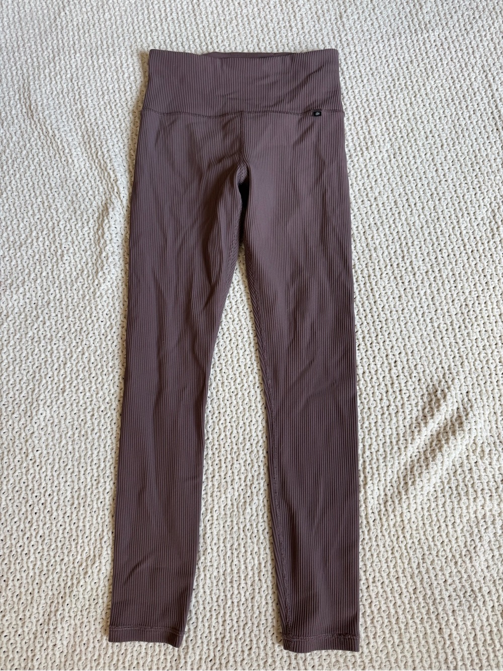 Athleta Ribbed High-Waist Leggings in Mauve